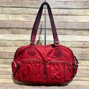 Mz Wallace Red Nylon Shoulder Bag